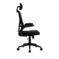 Silla q-connect ergonomica pal ermo malla base nylon alt max 1300 anc 610 prof 600 ruedas premium color negro