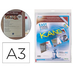 Funda de presentacion tarifold adhesiva removible din a3 con esquina magnetica capacidad para 10 hojas pack