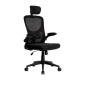 Silla q-connect ergonomica pal ermo malla base nylon alt max 1300 anc 610 prof 600 ruedas premium color negro