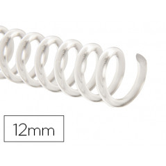 Espiral plastico q-connect transparente 32 5:1 12mm 1,8mm caja de 100 unidades