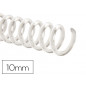 Espiral plastico q-connect transparente 32 5:1 10mm 1,8mm caja de 100 unidades
