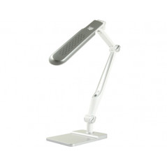 Lampara de oficina q-connect sobremesa profesional abs 32 leds 10 w interruptor sensor 3 niveles color cromado