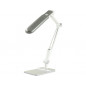 Lampara de escritorio q-connect led 9w 550 lm tactil 3 niveles de color brazo y base oscilantes color plateado