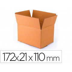 Caja para embalar q-connect us os varios carton doble canal marron 172x217x110 mm