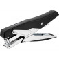 Grapadora q-connect de tenaza metalizada y negra kf14867 tacto suave capacidad 25 hojas usa grapas 24/6 y 26/6