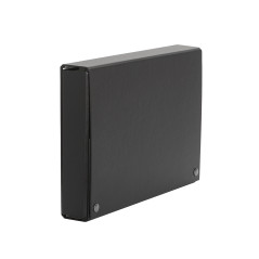 Carpeta proyectos pardo folio lomo 50 mm carton forrado negro con broche
