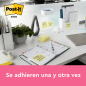 Bloc de notas adhesivas quita y pon post-it 76x76 mm con 100 hojas