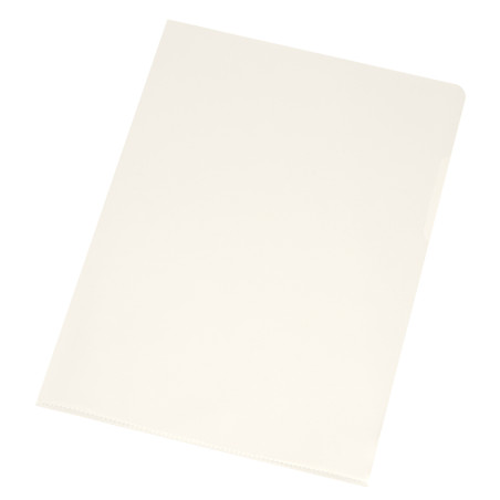 Carpeta dossier uñero plastico q-connect din a4 120 micras transparente caja de 100 unidades