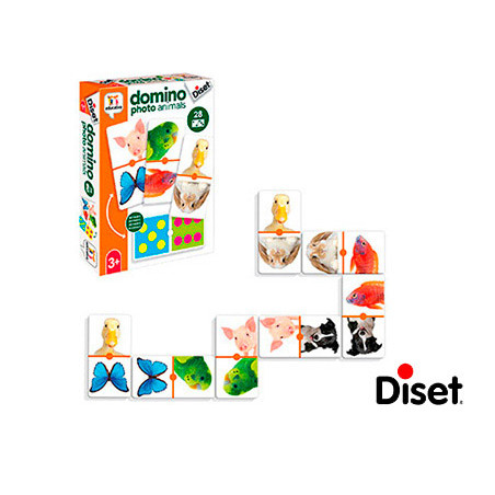 Juego diset educativo domino photo animals