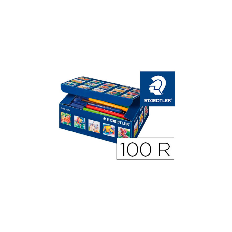 Rotulador staedtler noris 326 school pack de 100 unidades colores surtidos 10 x color