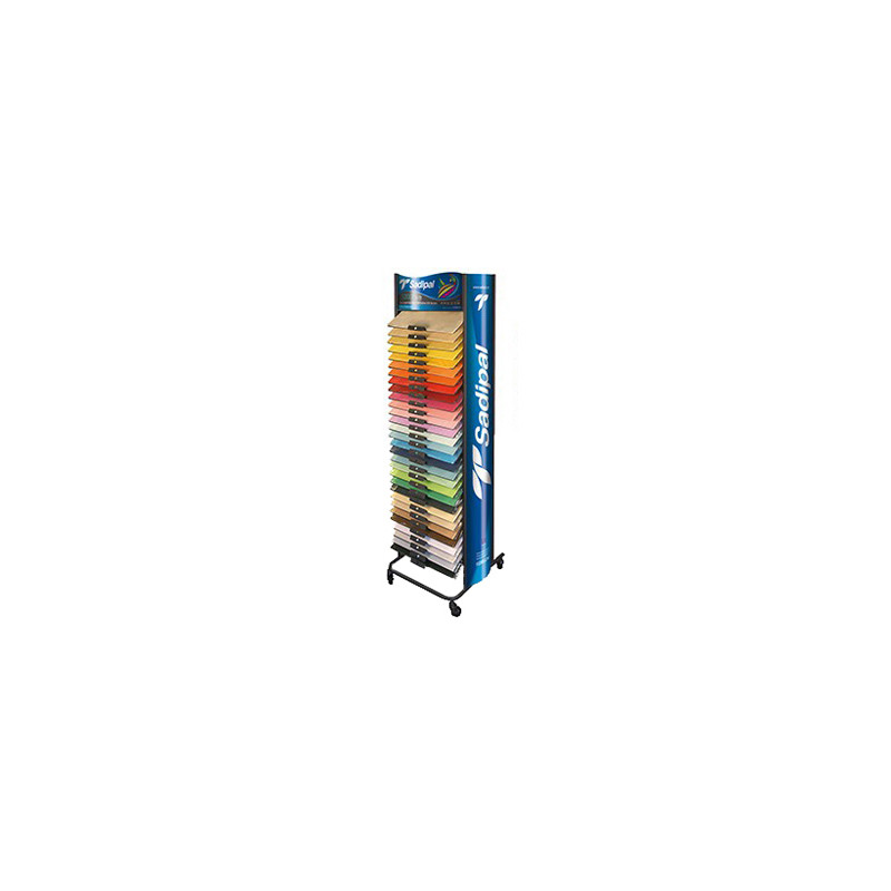 Expositor cartulina fabriano metalico de pie 75 hojas por color 30 colores surtidos 600x600x2018 mm