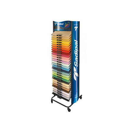 Expositor cartulina sadipal metalico de pie 20 hojas por color 27 colores surtidos 600x600x2018 mm