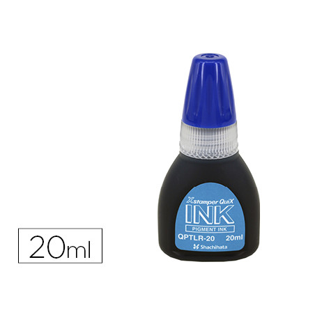 Tinta x 'stamper quix para sellos azul bote de 20 ml
