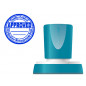 Sello x 'stamper quix personalizable color azul redondo diametro 38 mm q-53