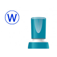 Sello x\'stamper quix personalizable color azul redondo diametro 20 mm q-34