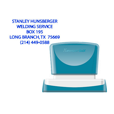 Sello x\'stamper quix personalizable color azul medidas 24x49 mm q-12