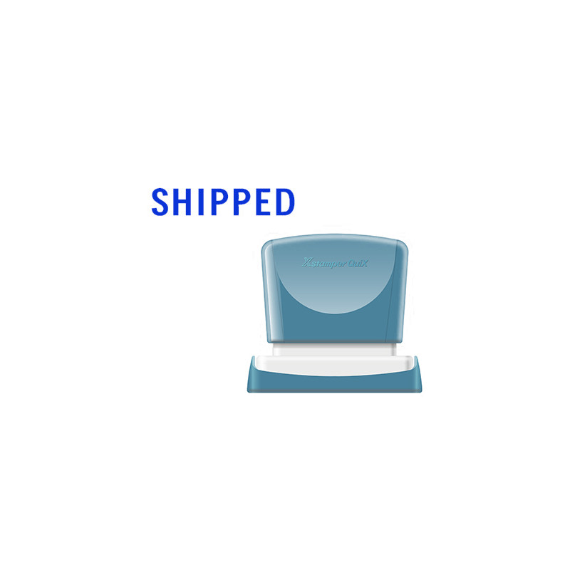 Sello x 'stamper quix personalizable color azul medidas 13x49 mm q-13