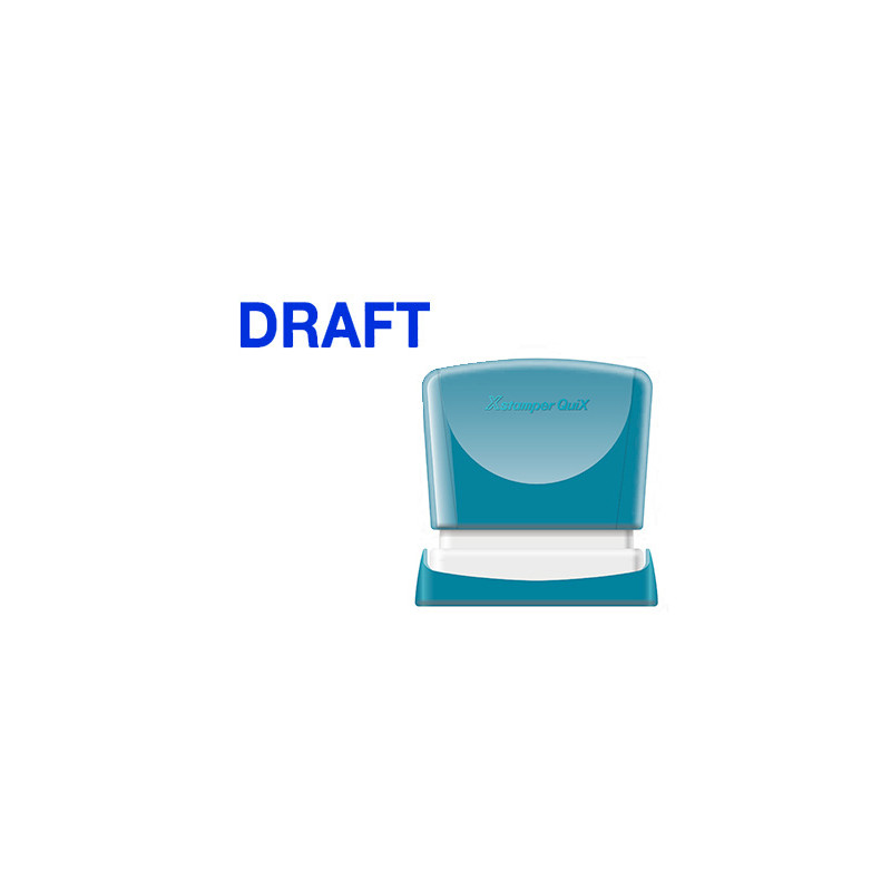 Sello x 'stamper quix personalizable color azul medidas 11x40 mm q-10