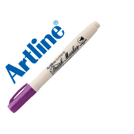 Rotulador artline supreme brush pintura base de agua punta tipo pincel trazo variable magenta
