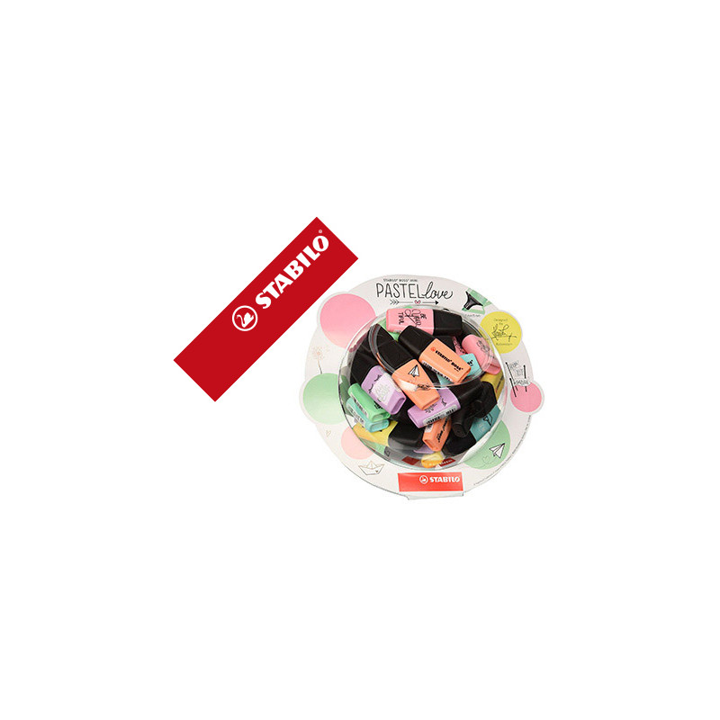 Rotulador stabilo boss mini pastel love bombonera de 50 unidades colores surtidos Rotulador stabilo boss mini pastel love bombonera de 50 unidades colores surtidos