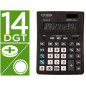 Calculadora citizen sobremesa business line eco eficiente solar y pilas 14 dígitos 200x157x35 mm