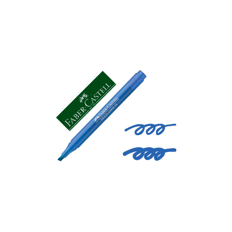 Rotulador faber fluorescente textliner 38 azul Rotulador faber fluorescente textliner 38 azul