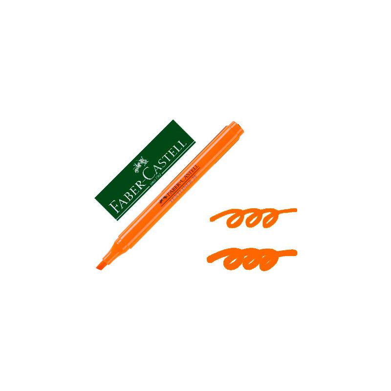 Rotulador faber fluorescente textliner 38 naranja