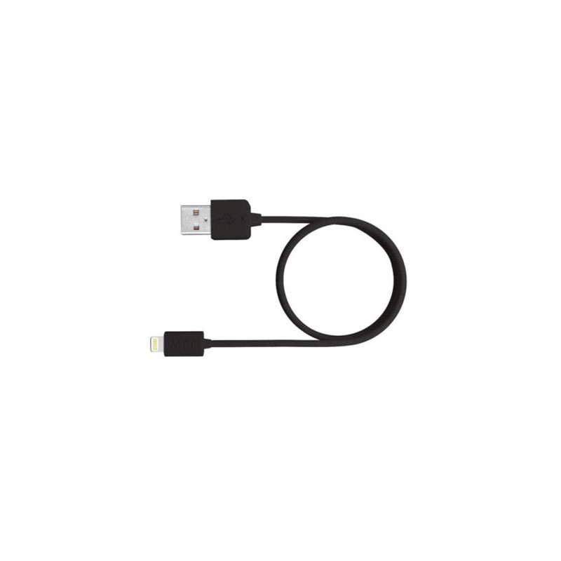 Cable usb 2.0 a apple lightning mediarange usb 2.0 longitud de cable 1 mt negro