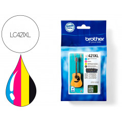 Ink-jet brother lc421xlval dcp-j1050dw / dcp-j1140dw / mfc-j10 pack 4 colores 500 paginas