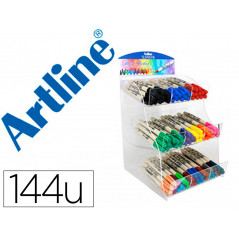 Rotulador artline supreme brush epfs pintura base de agua punta tipo pincel trazo fino expositor de 144