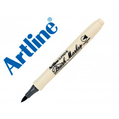 Rotulador artline supreme brush epfs pintura base de agua punta tipo pincel trazo fino gris