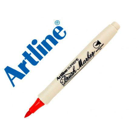 Rotulador artline supreme brush epfs pintura base de agua punta tipo pincel trazo fino rojo