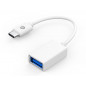 Cable adaptador hp dhc-tc105 usb 3.0 a tipo-c para transferencia de datos hasta 5 gbps color blanco