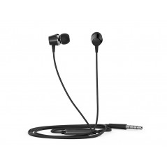 Auricular hp dhe-7000 con cable y almohadillas de silicona jack 3,5 mm color negro