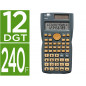 Calculadora liderpapel científica xf34 12 dígitos 240 funciones con tapa solar y pilas color gris 156x85x20