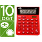 Calculadora liderpapel sobremesa xf22 10 dígitos solar y pilas color rojo 127x105x24 mm Calculadora liderpapel sobremesa xf22 10 dígitos solar y pilas color rojo 127x105x24 mm