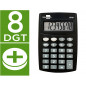 Calculadora liderpapel bolsillo xf01 8 dígitos pilas color negro 99x64x9 mm Calculadora liderpapel bolsillo xf01 8 dígitos pilas color negro 99x64x9 mm