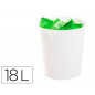 Papelera plastico archivo 2000 ecogreen 100% reciclada 18 litros color blanco pastel