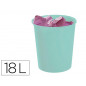 Papelera plastico archivo 2000 ecogreen 100% reciclada 18 litros color verde pastel 290x310 mm