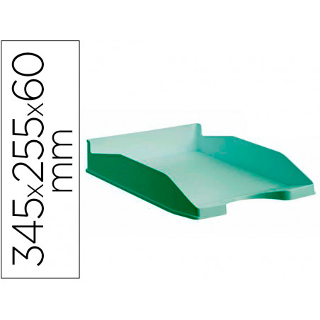 Bandeja sobremesa archivo 2000 ecogreen plastico 100% reciclado apilable formatos din a4 y folio color verde