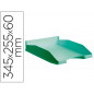Bandeja sobremesa archivo 2000 antimicrobiana plastico apilable 3 posiciones din a4 y folio verde 345x255x60 mm