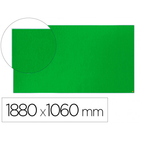 Tablero de anuncios nobo impression pro fieltro verde formato panoramico 85   " 1880x1060 mm