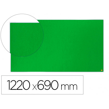 Tablero de anuncios nobo impression pro fieltro verde formato panoramico 55\\\" 1220x690 mm