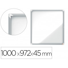 Vitrina de anuncios nobo premium plus magnetica de exterior 12 x din a4 1000x972x45 mm