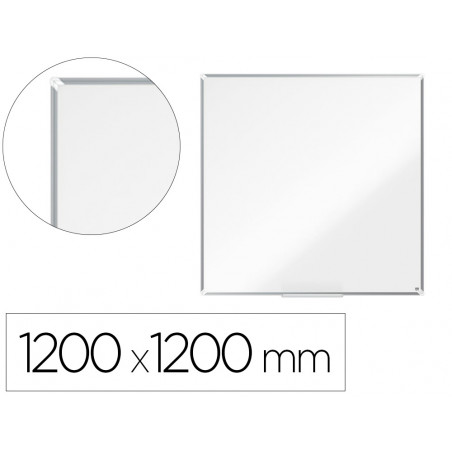 Pizarra blanca nobo premium plus melamina magnetica 1200x1200 mm