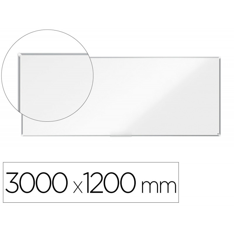 Pizarra blanca nobo premium plus acero lacado magnetica 3000x1200 mm