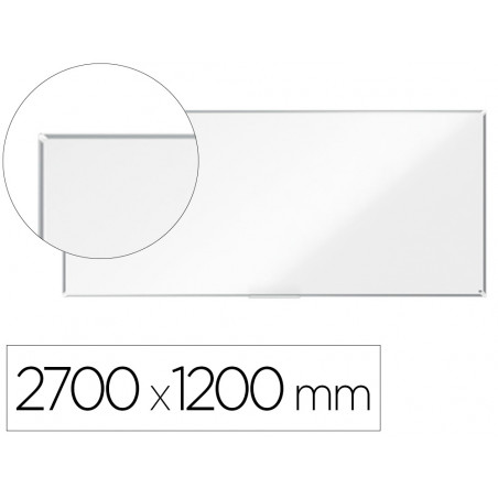 Pizarra blanca nobo premium plus acero lacado magnetica 2700x1200 mm