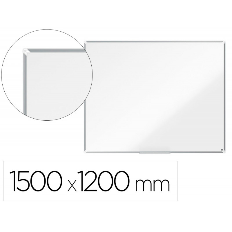 Pizarra blanca nobo premium plus acero lacado magnetica 1500x1200 mm