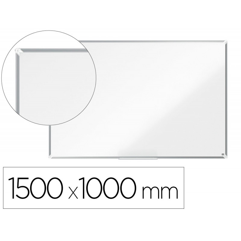 Pizarra blanca nobo premium plus acero lacado magnetica 1500x1000 mm