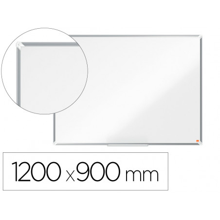 Pizarra blanca nobo premium plus acero lacado magnetica 1200x900 mm